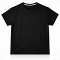 Wearanake black essential textured tee with crew neck and short sleeves.